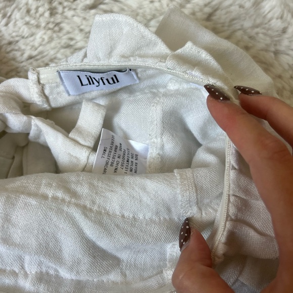 White Ruffled Tube Top - Picture 4 of 4